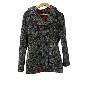 Rue 21 Juniors Gray Pea Coat Size Medium